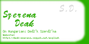 szerena deak business card